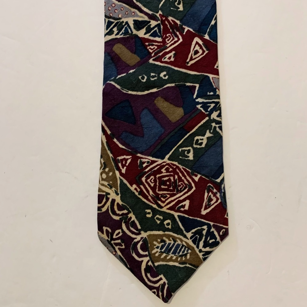 Vintage 90s Structure Silk Tie